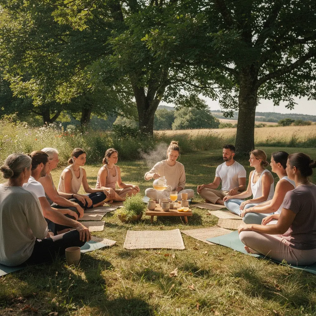Pohár čaju z citrónovej verbeny s jemnou pena na povrchu