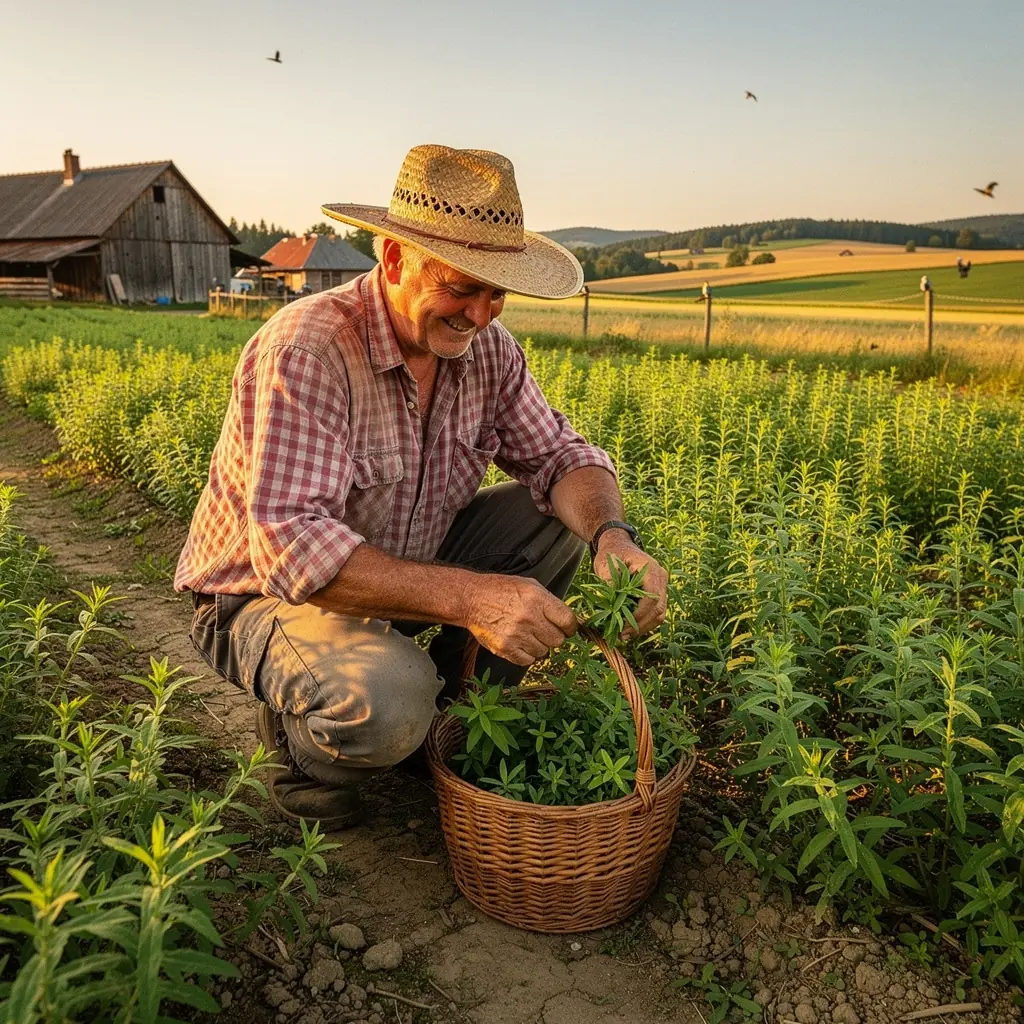 Detailný pohľad na sušené listy citrónovej verbeny